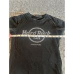 Hard Rock Cafe  Womens Singapore Rhinestones Graphic T-Shirt Top Black Cotton Sm Photo 1