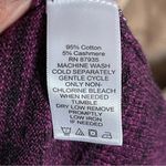 LOGO By Lori Goldstein  Purple Marled Knit Shark-bite Sweater Sz S Photo 6