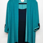 727 Trend Top Womens 2X Workwear Office Business Workwear Party Mature Stretch Blue Photo 0