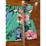 Xhilaration  Off Shoulder Ruffle Floral Green‎ Top Short Sleeve Size S Photo 4
