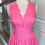 TCEC  pink Cotton Midi Dress New Photo 7