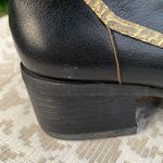 Durango  Black & Gold Leather Lace Up Booties Size 6M Photo 5