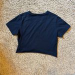 Brandy Melville Women’s Blue Graphic Crop T-Shirt Photo 1