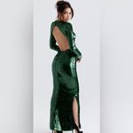 House Of CB  Belle Pine Green Sequin Maxi Dress Size: M Photo 3