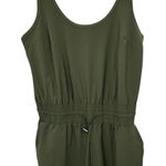 Abercrombie & Fitch Olive Green Smocked Waist Drawstring Romper Tank Style Photo 0
