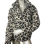 Sabrina Lauren New York Ivory /Brown /Black Animal Print Long Sleeve Jacket Tan Size L Photo 0