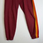 Aviator Nation  5 Stripe Zip Up Jogger Maroon SET Photo 6