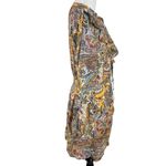 Anthropologie Bohemian Western Ruffle Lace Up Paisley Long Sleeve Dress Size 8 Photo 5