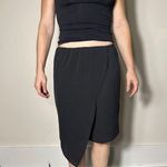 Ulla Johnson  100% Silk Black Midi Skirt Size 4 Photo 0