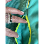 Spyder  Zip Up Core Sweater Jacket Turquoise Green and Neon Yellow Zip pockets M Photo 3
