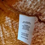 Every Linen Blend Knit Top Cinched Ruched Copper Orange Comfy Cropped Large NWT Photo 5