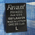 Favant Hawaii Pant Set Wrap Top Wide Leg Pants Blue Tropical Women’s Size Large Photo 13