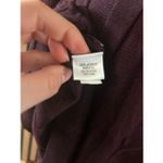 Dana Buchman Burgundy -sleeve, mock-wrap, fit-and-flare sweater dress purple color with a rib Photo 3