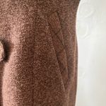 Vintage 70s British brown plaid short sleeve snap front style swinger coat Size 4 Photo 3