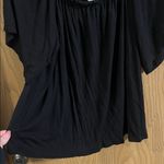 H&M Women’s Black Off The Shoulder Flare Sleeve Ruffle Trim Blouse Small Photo 2