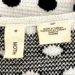 Anthropologie Moth Jacquard Dottie Black/White Polka dot Sweater Size S Photo 6