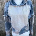 Guess Cropped Blue Tie Dye Hooded Pull Over Size S Photo 11