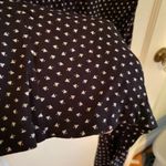 Loft Ann Taylor  Black and White Fitted, Ruched Dress, size SP Photo 5