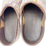 Sanita Professional Valborg Closed Back Clog Purple Rainbow Textile Knit Size 38 Tan Photo 12