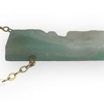 new Jami π£ Raw Amazonite Shard Necklace π£ 24K Gold Plated π£ Artisan Handmade Photo 6