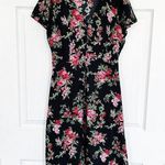 Urban Outfitters Staring at Stars Black Floral Button Front Shirt Dress Photo 0