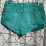 Wild Fable  Highest Rise Cheeky Aqua Jean Shorts Photo 4