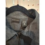 New York & Company Gray‎ Denim Shirt Dress Size 14 Short Sleeve Casual Career Gray Photo 2