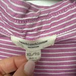 Beach Lunch Lounge Shirt Womens XL Pink White Stripe Button Up Office Casual Photo 5