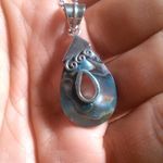 Abalone Sterling Silver Pendant Stainless Steel Necklace Photo 13