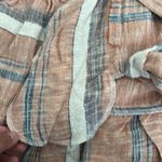 Lulus Women’s double V neck dusty orange stripes cover up mini dress Small Photo 5