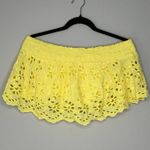 Free People  FP ONE Floral Embroidered Cut Out Gauze Off Shoulder Crop Top XS Photo 1