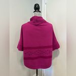Montelli Womens Sz: Large Magnets Cowl Neck Side Button Round Bottom Cape. Pink Photo 1