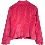 Garnet Hill  Women's Pink Velvet Blazer Jacket‎ Size 06 Cotton Spandex Blend Photo 1