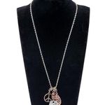 Lia Sophia Day Dreamer Peace & Heart Charms Silver Tone Chain Necklace 18" Photo 0