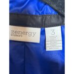  Zenergy Blue Vest Jacket Chicos Size 3 / US XL 16 Ruched Waist Full Zip Photo 3