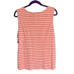 Hasting & Smith Stylish Coral and White Striped Tank Top Photo 2