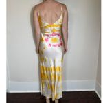 Stunning DANNIJO Yellow Midi Sunburst Silk Dress Size Small Photo 3
