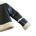 Mother The Boxy Zip Moto Jacket Leader of the Pack Vegan Leather Size Small Black Photo 11