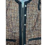 Free People  Jacket Tweed Full Zip Multi-Color Wool Blend Size 4 Photo 4