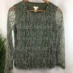 Chico's  Olive Green & Cream Top & Jacket Polka Dot Animal Print Twinset 0 S 4 Photo 2