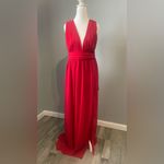 Lulus Heavenly Hues Red Maxi Dress in chiffon material New With Tags Photo 4