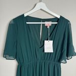 Show Me Your Mumu  Emily Empire Maxi‎ Dress in Emerald Chiffon Size Medium NWT Photo 9
