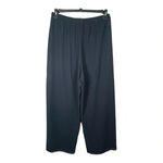 Talbots Petites Black Wide Leg Pants Lined Elastic Waist Women Size 14 Petite Photo 2