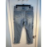 Driftwood  Gizelle Jeans Size 29 High Rise Cropped Floral Embroidered Distressed Photo 5