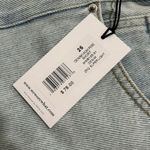 We Wore What NWT  Blue Denim Jean Shorts High Rise Light Wash Cutoff Hem Size 26 Photo 4