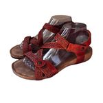 Taos Footwear Terracotta Burnt Orange‎ Braided Sandals Trulie Gladiator Shoes Orange Size 9 Photo 2