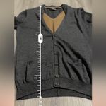 The Kooples  Wool Gray & Tan Long Sleeve Cardigan Sweater Size XL‎ Photo 12