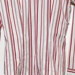 New York & Company red/white/silver button down long sleeve dress shirt Red Size XS Photo 5
