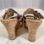 Born Sea Brown Leather Women's Cork Wedge Platform Sandal 8 39 Boho Retro B76806 Photo 6