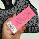 Betsey Johnson NWT Padded Sport Bra Leopard Print Gray Black Size Medium Photo 4